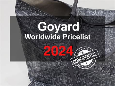 goyard prices in paris|goyard price list 2024.